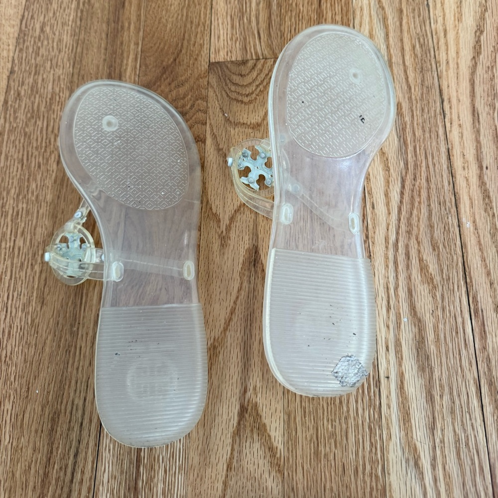 Tory Burch Mini Miller Jelly Flat Thong Sandals Clear color 7